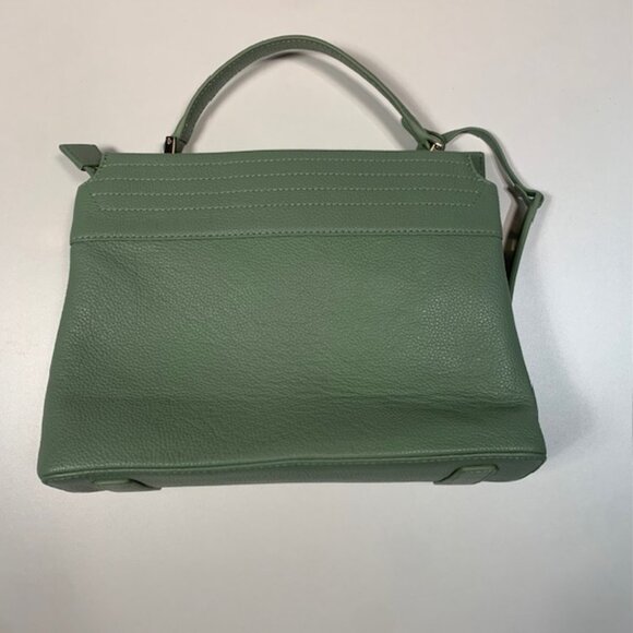 Marta Ponti Portugal Sage Green Leather Satchel NWOT - Picture 9 of 10